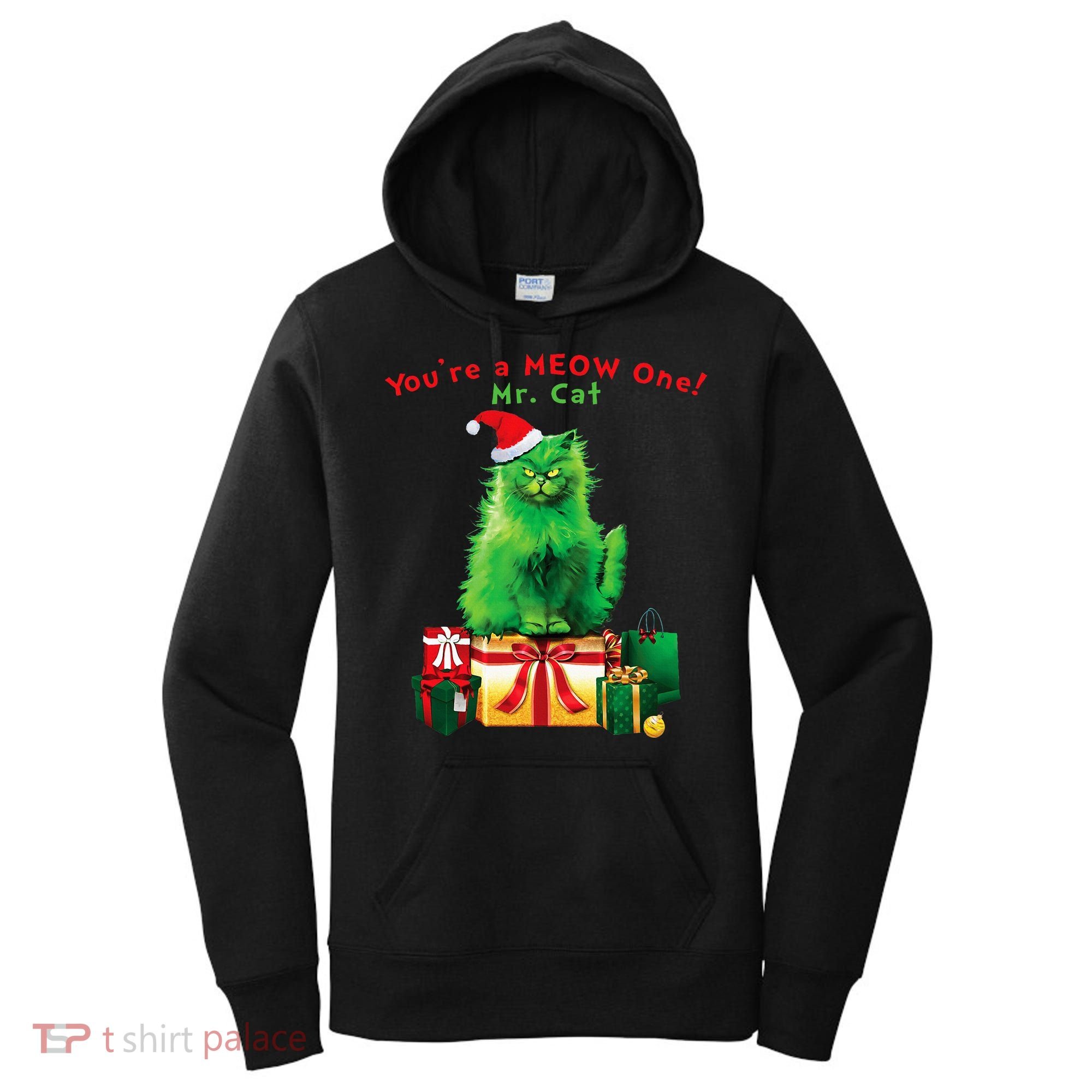 YouRe A Meow One Mr. Cat Christmas Holiday Funny Women's Hoodie