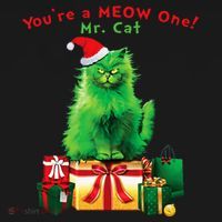 YouRe A Meow One Mr. Cat Christmas Holiday Funny Women's Hoodie thumb 2