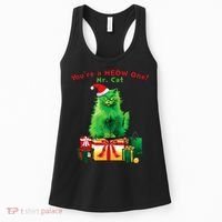 YouRe A Meow One Mr. Cat Christmas Holiday Funny Women's Tank Top thumb 0