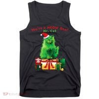YouRe A Meow One Mr. Cat Christmas Holiday Funny Tank Top thumb 0