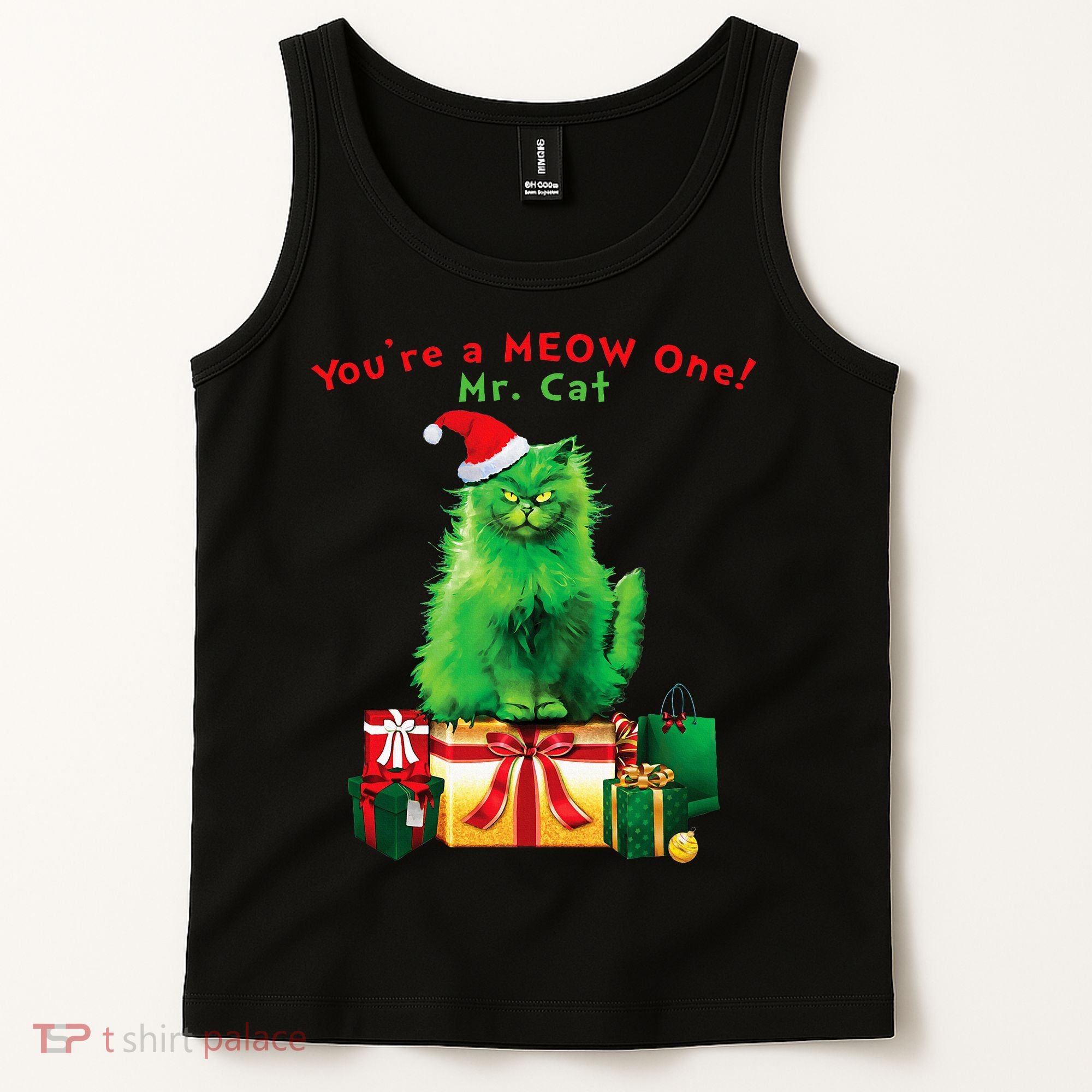 YouRe A Meow One Mr. Cat Christmas Holiday Funny Tank Top