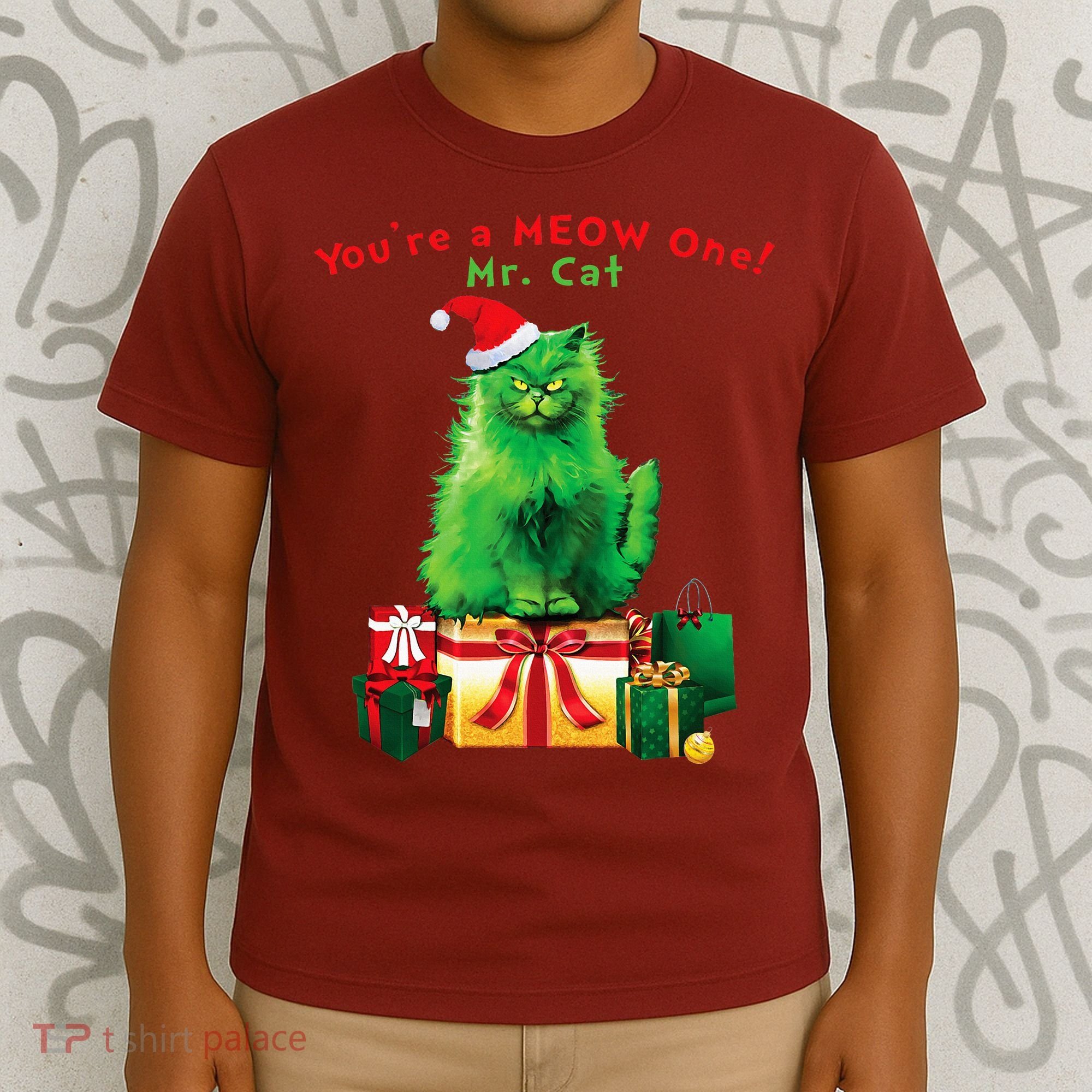 YouRe A Meow One Mr. Cat Christmas Holiday Funny T-Shirt