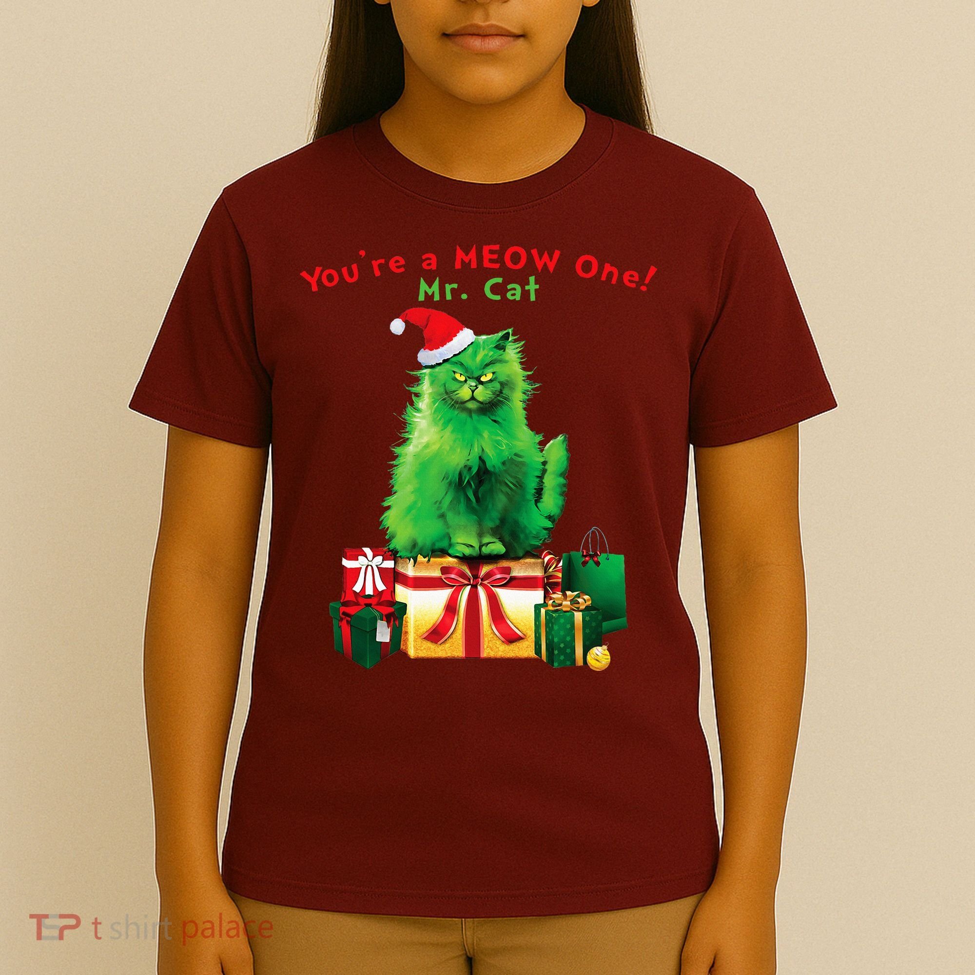YouRe A Meow One Mr. Cat Christmas Holiday Funny T-Shirt