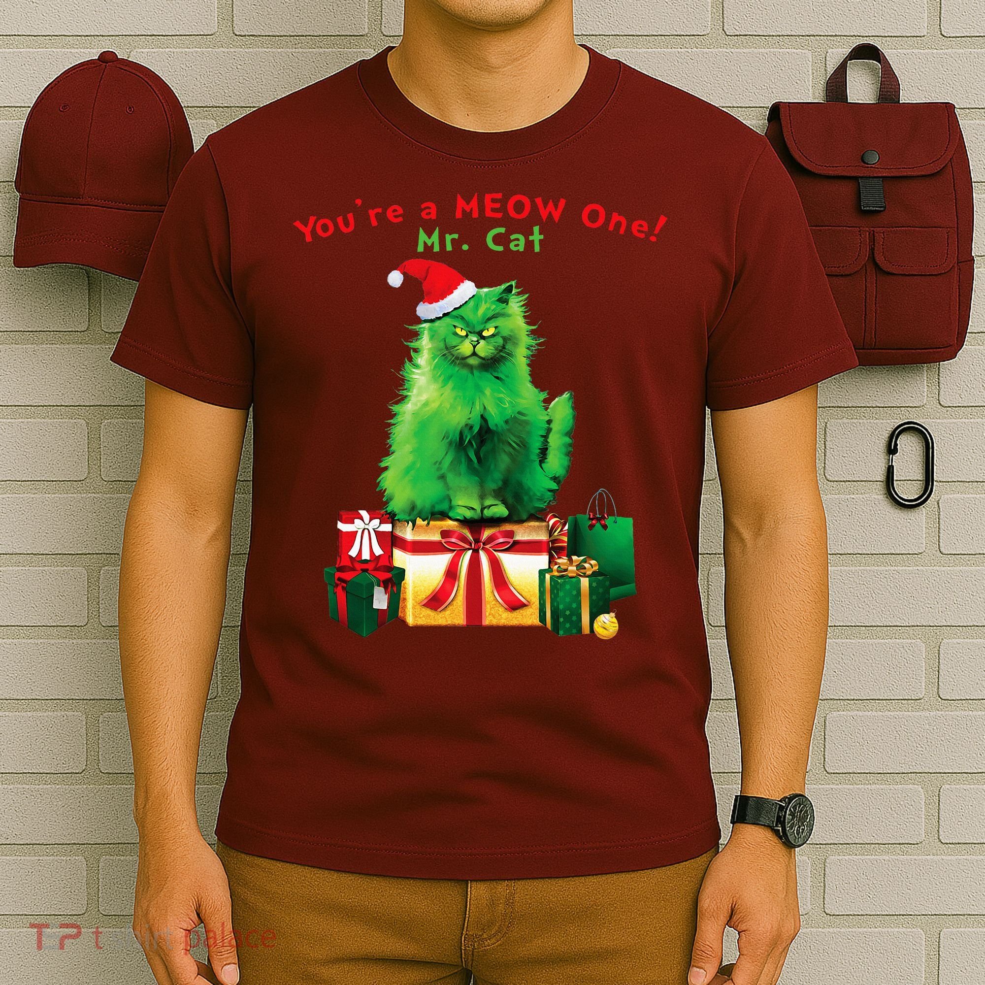 YouRe A Meow One Mr. Cat Christmas Holiday Funny T-Shirt