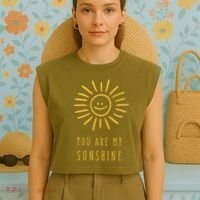 You Are My Sunshine Garment-Dyed Women's Muscle Tee thumb 4