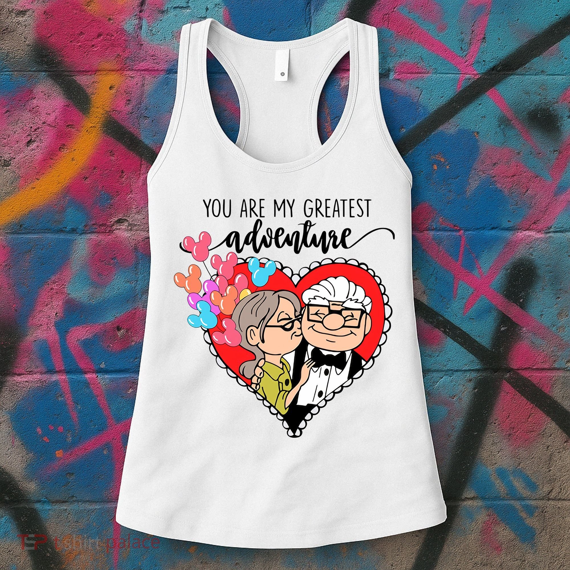 You Are My Greatest Adventure His Carl Her Ellie Happy Valentine's Day Women's Tank Top
