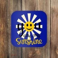 You Are My Sunshine Smiley Smiling Sun Gift Coaster thumb 0
