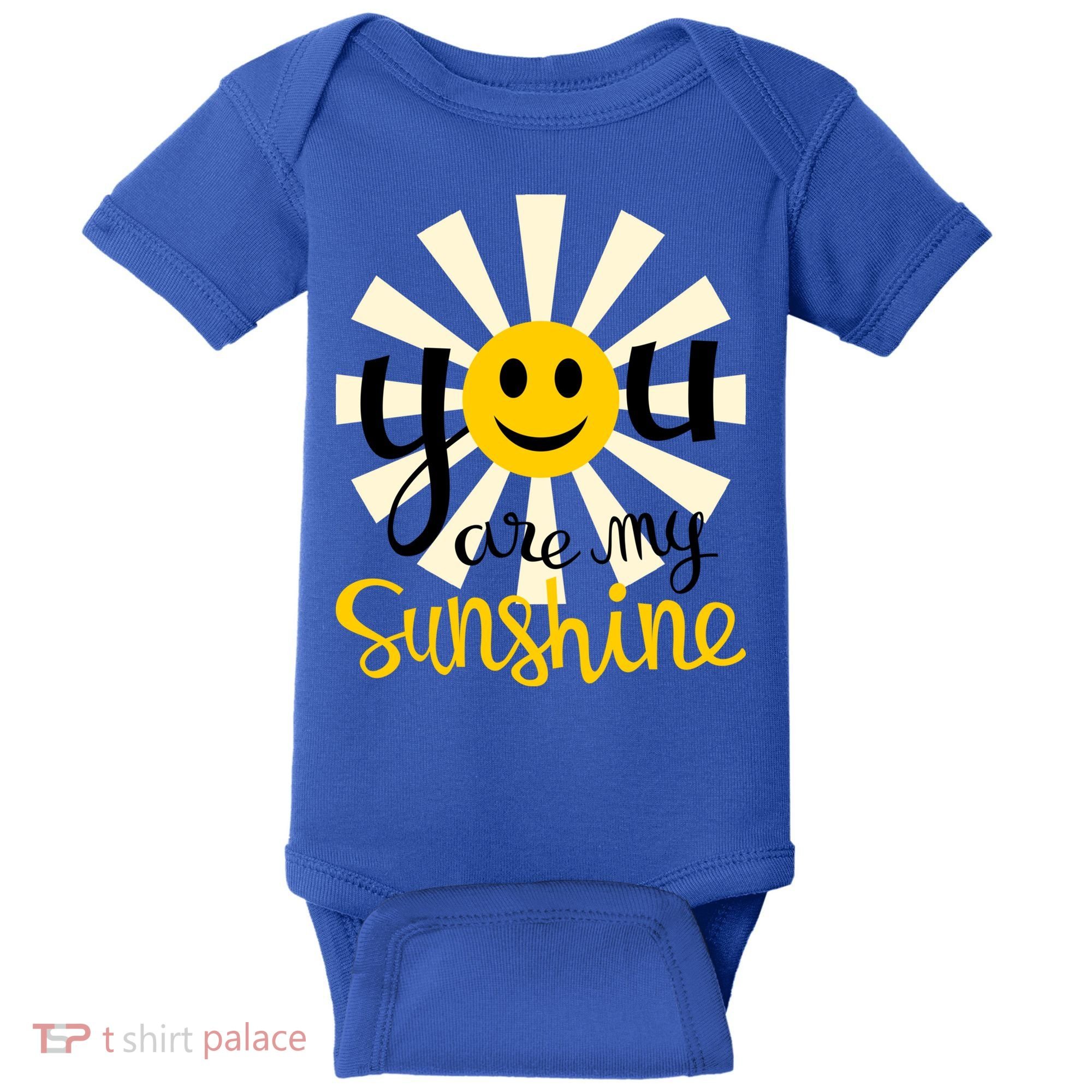 You Are My Sunshine Smiley Smiling Sun Gift Baby Bodysuit