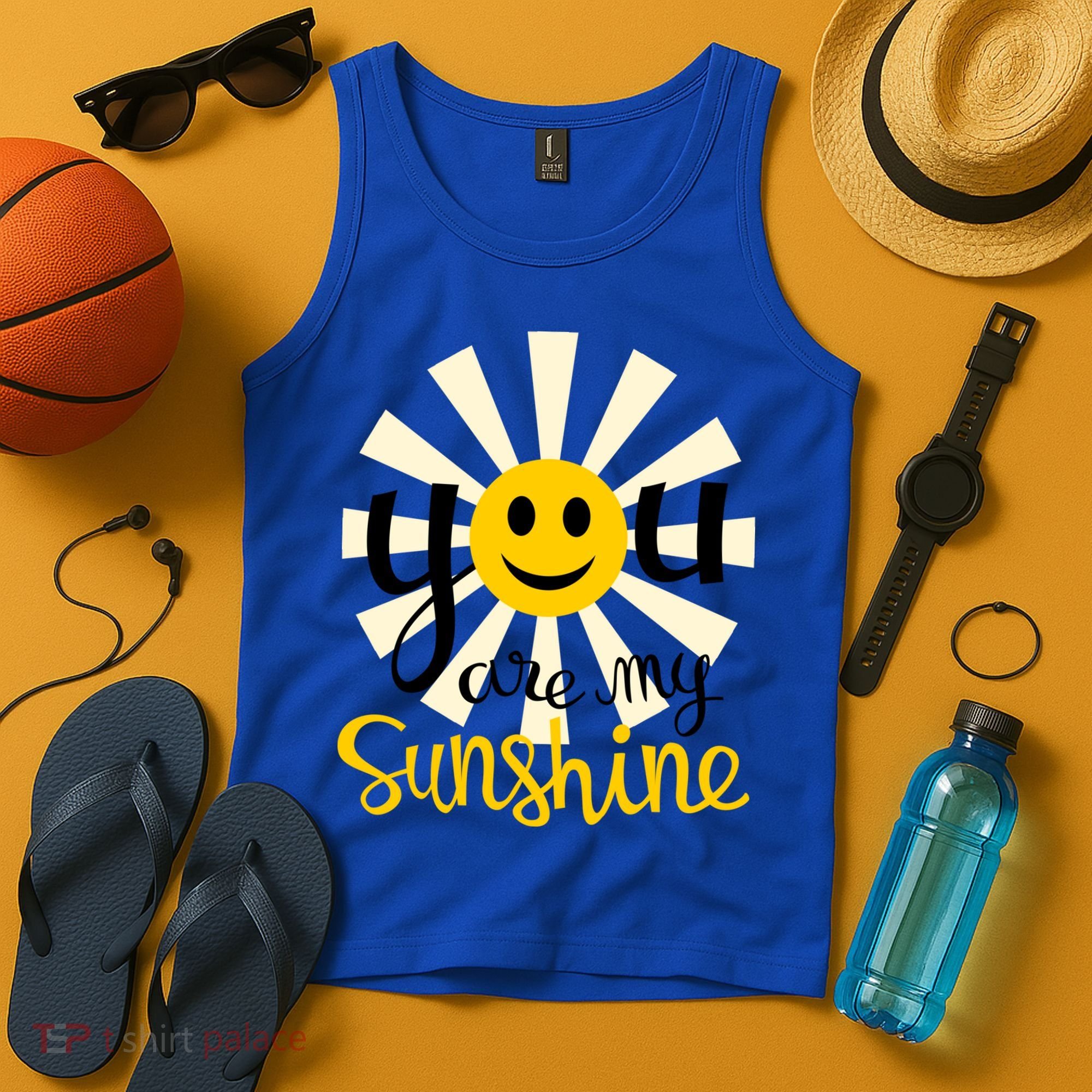 You Are My Sunshine Smiley Smiling Sun Gift Tank Top