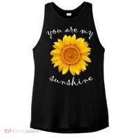 You Are My Sunshine Sunflower Ladies PosiCharge Tri-Blend Wicking Tank thumb 0