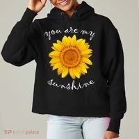 You Are My Sunshine Sunflower Ladies Heavyweight Boxy Pullover Hoodie thumb 0
