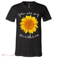 You Are My Sunshine Sunflower V-Neck T-Shirt thumb 0