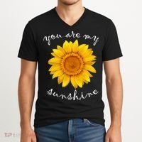 You Are My Sunshine Sunflower V-Neck T-Shirt thumb 2
