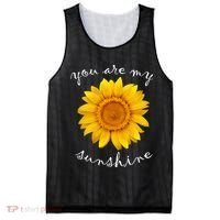 You Are My Sunshine Sunflower Mesh Reversible Basketball Jersey Tank thumb 0