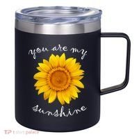 You Are My Sunshine Sunflower 12oz Stainless Steel Coffee Mug thumb 0
