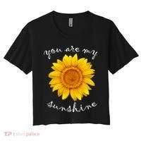You Are My Sunshine Sunflower Women's Crop Top Tee thumb 0