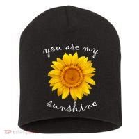 You Are My Sunshine Sunflower Short Acrylic Beanie thumb 0