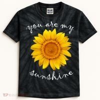 You Are My Sunshine Sunflower Kids Tie-Dye T-Shirt thumb 0