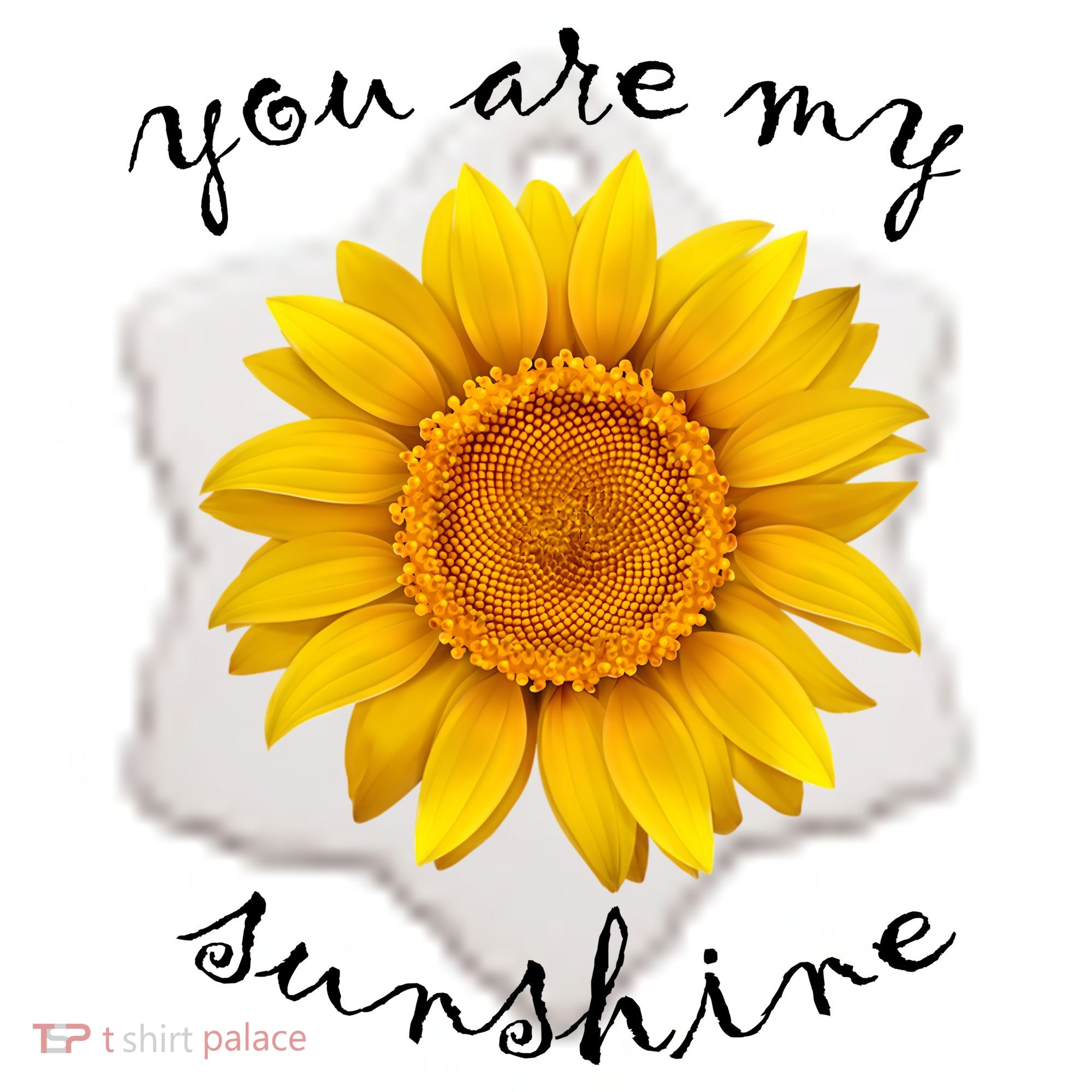 You Are My Sunshine Sunflower Ceramic Ornament