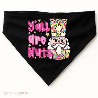 YAll Are Nuts Merry Christmas Nutcracker Lover USA-Made Doggie Bandana