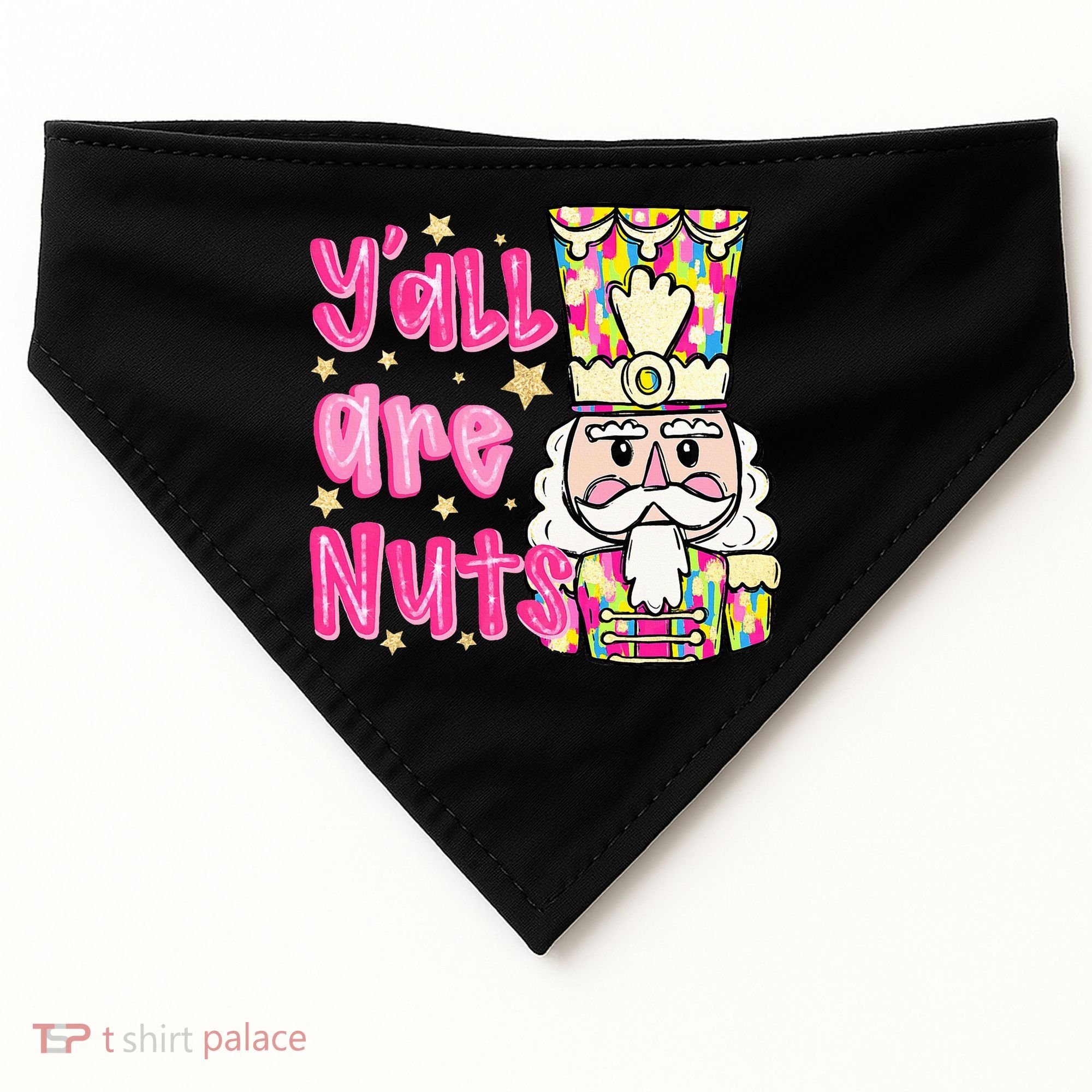YAll Are Nuts Merry Christmas Nutcracker Lover USA-Made Doggie Bandana