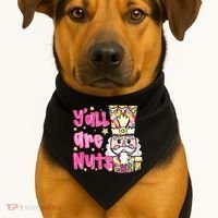 YAll Are Nuts Merry Christmas Nutcracker Lover USA-Made Doggie Bandana thumb 1