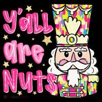 YAll Are Nuts Merry Christmas Nutcracker Lover Mousepad thumb 1