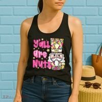YAll Are Nuts Merry Christmas Nutcracker Lover Women's Tank Top thumb 2