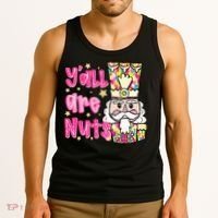 YAll Are Nuts Merry Christmas Nutcracker Lover Tank Top thumb 3