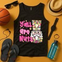 YAll Are Nuts Merry Christmas Nutcracker Lover Tank Top thumb 4