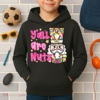 YAll Are Nuts Merry Christmas Nutcracker Lover Kids Hoodie thumb 2