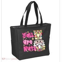 YAll Are Nuts Merry Christmas Nutcracker Lover Tote Bag thumb 2