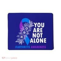 You Are Not Alone Purple And Blue Ribbon Arthritis Awareness Cool Gift Mousepad thumb 0