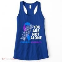 You Are Not Alone Purple And Blue Ribbon Arthritis Awareness Cool Gift Women's Tank Top thumb 0