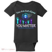 You Are Not Alone You Matter Suicide Prevention Awareness Baby Bodysuit thumb 0