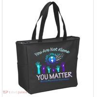 You Are Not Alone You Matter Suicide Prevention Awareness Tote Bag thumb 2