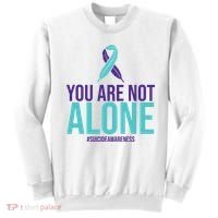 You Are Not Alone Sucide Awareness Ribbon Sweatshirt thumb 0