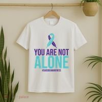 You Are Not Alone Sucide Awareness Ribbon T-Shirt thumb 2