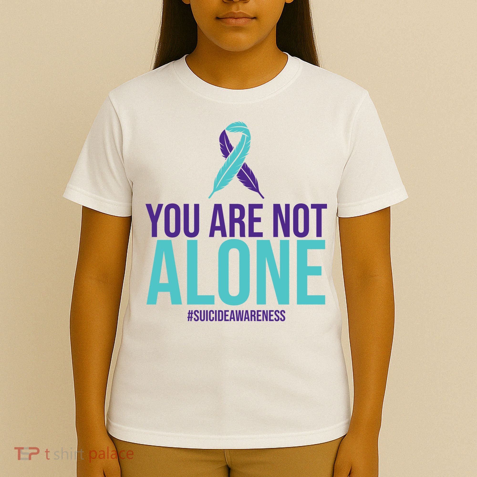 You Are Not Alone Sucide Awareness Ribbon T-Shirt