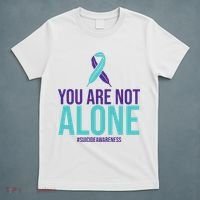 You Are Not Alone Sucide Awareness Ribbon T-Shirt thumb 5