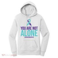 You Are Not Alone Sucide Awareness Ribbon Women's Hoodie thumb 0