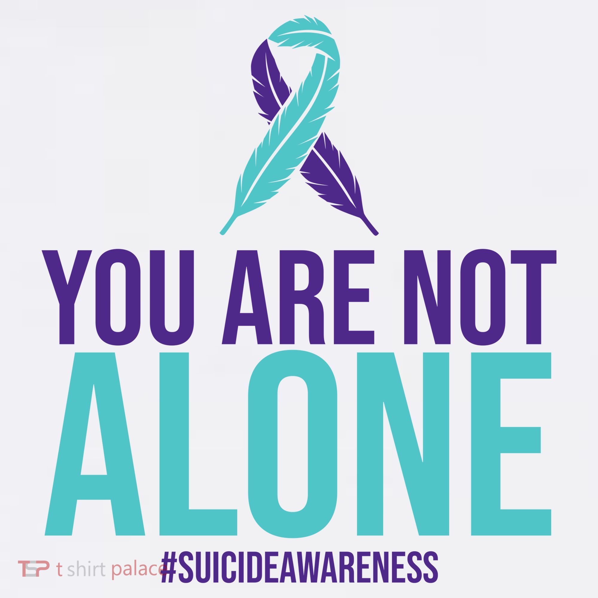 You Are Not Alone Sucide Awareness Ribbon Mousepad