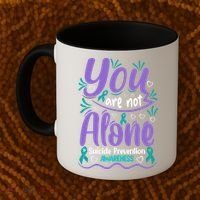 You Are Not Alone Suicide Prevention Awareness Coffee Mug thumb 2