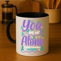 You Are Not Alone Suicide Prevention Awareness Coffee Mug thumb 4