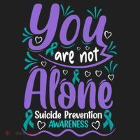 You Are Not Alone Suicide Prevention Awareness Beanie thumb 2