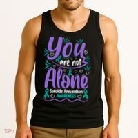 You Are Not Alone Suicide Prevention Awareness Tank Top thumb 3