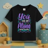 You Are Not Alone Suicide Prevention Awareness Toddler T-Shirt thumb 3
