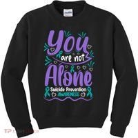 You Are Not Alone Suicide Prevention Awareness Kids Sweatshirt thumb 0