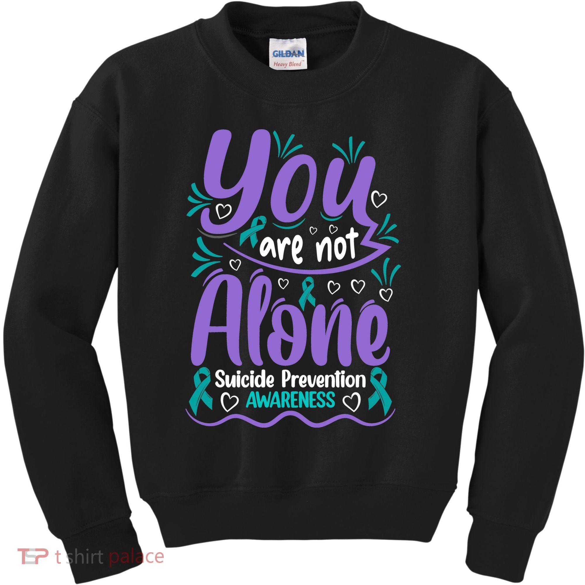 You Are Not Alone Suicide Prevention Awareness Kids Sweatshirt