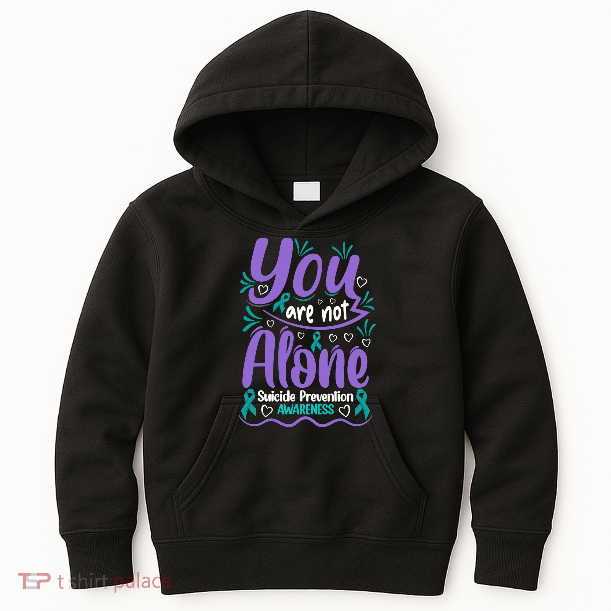You Are Not Alone Suicide Prevention Awareness Kids Hoodie